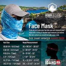 Load image into Gallery viewer, Aqua Design Fishing Hunting Masks Neck Gaiters for Men and Youth: UPF 50+ Sun Mask Protection: Camo Half Face Cover Balaclava Bandana: Black Water: Size 2XL