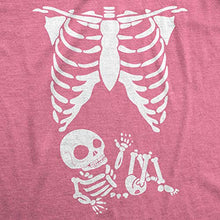 Load image into Gallery viewer, Crazy Dog T-Shirts Maternity Skeleton Baby T Shirt Funny Cute Pregnancy Halloween Tee Announcement (Pink) - 3XL