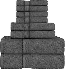 Load image into Gallery viewer, Utopia Towels Towel Set, 2 Bath Towels, 2 Hand Towels, and 4 Washcloths, 600 GSM Ring Spun Cotton Highly Absorbent Towels for Bathroom, Shower Towel, (Pack of 8)
