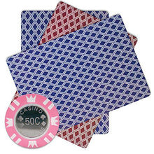 Load image into Gallery viewer, Brybelly Coin Inlay Poker Chip 15-Gram Heavyweight Clay Composite – Pack of 50 ($0.50 Pink)