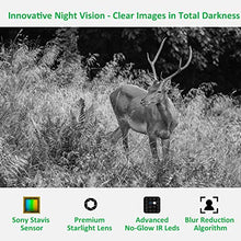 Load image into Gallery viewer, GardePro A3 Trail Camera 24MP 1080P, H.264 HD Video, Clear 100ft No Glow Infrared Night Vision, 0.1s Trigger Speed, 82ft Motion Detection, Waterproof Cam for Wildlife Deer Game Trail