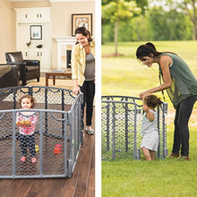 Load image into Gallery viewer, Evenflo Versatile Play Space, Indoor & Outdoor Play Space, Easy & Quick Assembly, Portable, 18.5 Square Feet of Enclosed Space, Durable Construction, For Children 6 to 24 Months, Cool Gray
