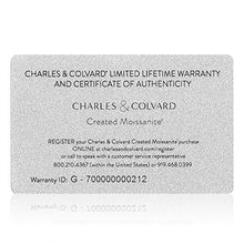 Load image into Gallery viewer, 14K Yellow Gold Dangle Earrings Set with Forever Classic Oval 1.00ct (DEW) Created Moissanite from Charles & Colvard and Simulated Tsavorite