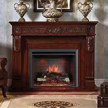 Load image into Gallery viewer, PuraFlame 33 Inches Western Electric Fireplace Insert Heater with Fire Crackling Sound, Remote Control, 750/1500W, Black