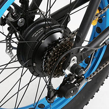 Load image into Gallery viewer, ECOTRIC Electric Fat Tire Bicycle Folding Bike 36V 12Ah 500W Lithium Battery Beach Snow Mountain 20" Ebike Moped - Extra Free Rear Rack(Black&Blue)