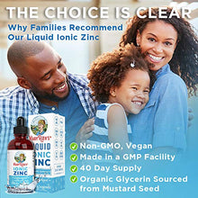Load image into Gallery viewer, Zinc Supplements for Immune Support | Ionic Zinc for Kids & Adults | Liquid Zinc Supplement |40 Day Supply | Zinc Sulfate | Skin Care Supplement | Vegan | Non-GMO | Gluten Free | 40 Servings