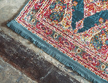 Load image into Gallery viewer, Unique Loom Baracoa Collection Bright Tones Vintage Traditional Turquoise Runner Rug (2' 2 x 6' 0)