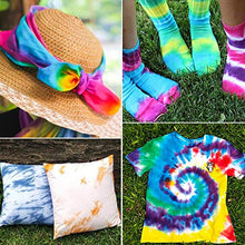 Load image into Gallery viewer, Tie Dye Kit,26 Colors Fabric Dye Kits for Kids, Adults and Groups with Rubber Bands, Gloves, Funnel, Apron,Table Covers and Spray nozzles Add Water Only for Party Gathering Festival User-Friendly
