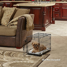Load image into Gallery viewer, MidWest ICrate 1524 -24 Inch Folding Metal Dog Crate w/ Divider Panel ,Small Dog Breed, Black