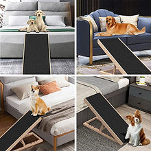 Load image into Gallery viewer, SASRL Adjustable Pet Ramp for All Dogs and Cats - Folding Portable Dog Ramp for Couch or Bed with Non Slip Carpet Surface, 40”Long and Height Adjustable from 9”to 24” - Up to 100 Lbs