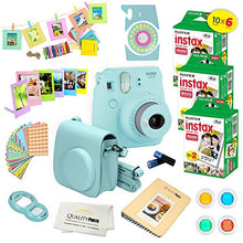 Load image into Gallery viewer, Fujifilm Instax Mini 9 Instant Camera ICE Blue w/Fujifilm Instax Mini 9 Instant Films (60 Pack) + A14 Pc Deluxe Bundle for Fujifilm Instax Mini 9 Camera