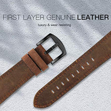 Load image into Gallery viewer, EDIMENS Leather Bands Compatible with Apple Watch 45mm 42mm 44mm Band Men Women, Vintage Genuine Leather Wristband Replacement Band Compatible for Apple Watch iwatch Series 7 6 5 4 3 2 1, SE Sports Retro Walnut