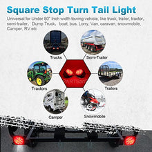 Load image into Gallery viewer, Partsam 12V Waterproof Square Led Trailer Light,Red LED Stop Turn Tail License Brake Running Light Lamp for Trailers Under 80" Boat Trailer Truck Marine Camper RV Snowmobile,IP68,DOT Compliant