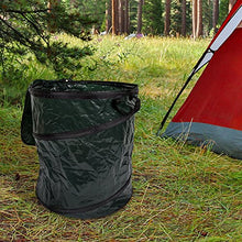 Load image into Gallery viewer, Collapsible Trash Can- Pop Up 33 Gallon Trashcan for Garbage With Zippered Lid By Wakeman Outdoors -Ideal for Camping Recycling and More (Green)