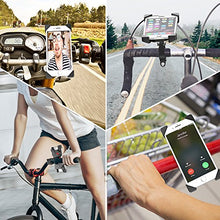 Load image into Gallery viewer, Bovon Bike Phone Mount, Universal Adjustable Bicycle Motorcycle Phone Holder Cradle Clamp Compatible with iPhone X/XR/XS MAX/8/7/6 Plus, Samsung Galaxy S10/S10e/S9/S8 Plus and Most 3.5"-6.5"