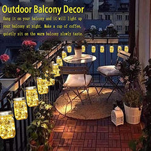 Load image into Gallery viewer, Cooo 8 Pack Outdoor Solar Lantern 30LED Mason Jar Lights Solar Powered,Waterproof Hanging Outdoor Patio Porch Garden Yard Backyard Balcony Lawn Pool Decor (Hangers & Handmade Jars included)-Warm White