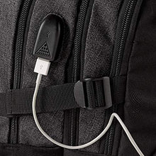 Load image into Gallery viewer, solo Depart TSA Laptop USB Charging Port, Water Resistant Travel Backpack, Black, One Size