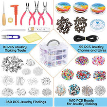 Load image into Gallery viewer, Jewelry Making Supplies, Shynek 2035Pcs Jewelry Making Kit with Jewelry Making Tools, Findings, Charms, Beads for Jewelry Necklace Earring Bracelet Making for Adults