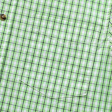 Load image into Gallery viewer, Dubinik Mens Button Down Short Sleeve Shirt 100% Cotton Plaid Casual Shirts with Pocket Bright Green