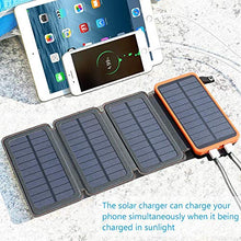 Load image into Gallery viewer, ADDTOP Solar Charger 25000mAh Portable Solar Power Bank with Dual 2.1A Outputs Outdoor External Battery Pack Compatible Most Smart Phones, Tablets and More