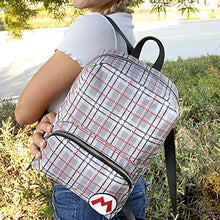 Load image into Gallery viewer, Controller Gear Super Mario - Mario Plaid - Small Backpack for Women, Girl's Cute Mini Bookbag Purse, Travel Bag for Nintendo Switch Console & Accessories - Nintendo Switch