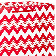 Load image into Gallery viewer, Image Arts Holiday Gift Bag Assortment, Red and Green Snowflakes, Reindeer, Chevron (Pack of 16 Small, Medium, Large Bags for Classrooms, Treats, Gift Exchanges)