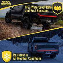 Load image into Gallery viewer, Mega Racer Single Row 60 Inch LED Tailgate Light Bar - 5 Functions for Trucks, Brake Light/Running Light/Turn Signal/Reverse Light/Double Flash, 90 Pieces 2935 SMD LED Diodes, IP67 Waterproof Rating