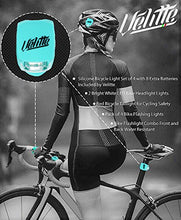 Load image into Gallery viewer, Velitte LED Bike Lights Front and Back With 8 Extra Batteries - Bright White Cateye Bike Light - Safety Red Bike Tail Light - Waterproof Bicycle Headlight and Taillight Set of 4 - Luces Para Bicicleta