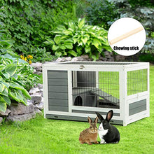 Load image into Gallery viewer, U-MAX Rabbit Hutch Pet House for Small Animals Puniea Pig House Rabbit Cage with Hideout for Rest Bunny House Indoor & Outdoor No Leak Trays & Ladder (35.4 inches)