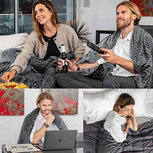 Load image into Gallery viewer, RELAX EDEN Adult Weighted Blanket W/Removable, Washable Duvet Cover| 15 lbs, 60”x 80” Size| Heavy Glass Micro-Beads| Supreme Sleeping Comfort for Adults| Hot & Cold Sleeping| 100% Soft Cotton Build