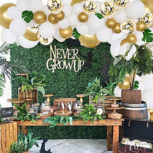 Load image into Gallery viewer, RUBFAC 146pcs White Balloon Garland Arch Kit, White Gold and Gold Confetti Balloons with Tools for Shower, Wedding, Birthday, Graduation Anniversary Background Decorations
