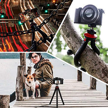 Load image into Gallery viewer, Tripod for iPhone, Fotopro Flexible Camera Tripod with Bluetooth for iPhone 11 XS,Samsung, Waterproof and Anti-Crack Phone Tripod Stand for GoPro, Portable Travel Tripod for Live Streaming Vlog Video