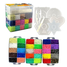 Load image into Gallery viewer, LITTLE VISIONARY 30,000 Fuse Beads - Deluxe Hama Bead Kit Includes 6 Pegboards, Tweezers, Ironing Paper, Travel Case (30,000)