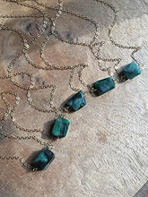 Load image into Gallery viewer, Green Emerald Necklace 16 Inch 14K Gold Filled May Birthstone Jewelry Gift