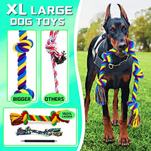 Load image into Gallery viewer, XL Dog Chew Toys for Aggressive Chewers Large Breed, 14 Pack Tough Indestructible Dog Toys for Aggressive Chewers, Durable Puppy Chew Toys for Teething, Heavy Duty Cotton Dog Rope Toys for Large Dogs