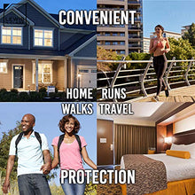 Load image into Gallery viewer, Lewis N Clark Travel Door Alarm + Window Guard Portable Home Security System Battery Operated for Hotel, Bedroom, Apartment & Dorm, with Built in LED Flashlight, Blue