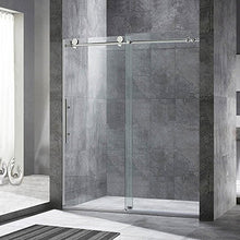 Load image into Gallery viewer, WOODBRIDGE MBSDC6076-C Frameless Sliding Glass Shower Door | 56"-60"W x 76"H | Chrome Finish