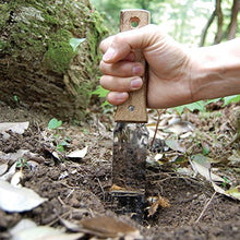 Load image into Gallery viewer, Nisaku NJP650 Hori-Hori Weeding & Digging Knife, Authentic Tomita (Est. 1960) Japanese Stainless Steel, 7.25" Blade, Wood Handle