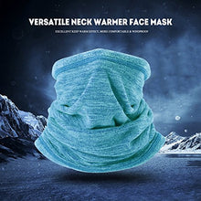 Load image into Gallery viewer, WTACTFUL Windproof Fleece Neck Warmer Scarf Face Mask Cover Bandana for Cold Weather Keep Warm Gear Winter Outdoor Sports Snowboard Skiing Cycling Hunting Fishing Men Women Gray & Green