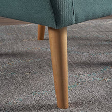 Load image into Gallery viewer, Christopher Knight Home Merel Mid-Century Modern Fabric Club Chair, Dark Teal / Natural