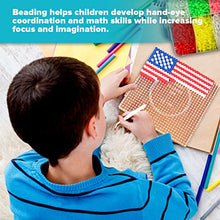Load image into Gallery viewer, LITTLE VISIONARY 30,000 Fuse Beads - Deluxe Hama Bead Kit Includes 6 Pegboards, Tweezers, Ironing Paper, Travel Case (30,000)
