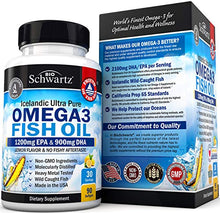 Load image into Gallery viewer, Fish Oil Omega 3 EPA & DHA 2250 mg - Burpless Lemon Flavor Triple Strength Supplement - Immune & Heart Support Fatty Acids Pills - Promotes Immunity, Joint, Eyes, Brain & Skin Health - Non GMO 90 Ct