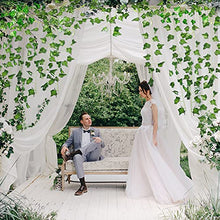 Load image into Gallery viewer, JPSOR 24pcs 158 Feet Fake Ivy Leaves Fake Vines Artificial Ivy, Silk Ivy Garland Greenery Hanging Plants Vines for Bedroom Room Indoor Decor, Party Wedding Wall Decor Outdoor