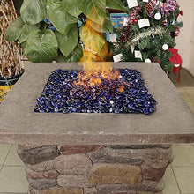Load image into Gallery viewer, Uniflasy 1/2 Inch Fire Glass for Fire Pit, Fire Glass Beads, Fire Glass Drops for Natural or Propane Fireplace, Garden Landscaping, Safe for Outdoors Indoors Firepit Glass, 10 Pound, Cobalt Blue