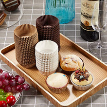 Load image into Gallery viewer, 1000 Pieces Mini Cupcake Liners for Baking Liners Paper Cupcake Wrappers Bulk Cup Cake Cases Muffin Baking Paper Cups for Candy Cooking Standard Size (Brown White Nature,1.97 inch)