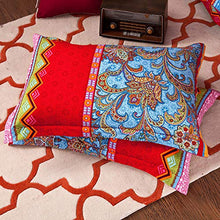 Load image into Gallery viewer, CoutureBridal Boho Striped Pillow Covers Queen 2PC Microfiber Colorful Mandala Floral Printed Bohemian Pillowcases for Hair and Skin,20"x30"