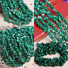 Load image into Gallery viewer, favoramulet 5-8mm Malachite Tumbled Stone Chip Beads for Jewelry Making, Irregular Shaped Healing Crystal Loose Beads Strand, 66" (2 Strands)