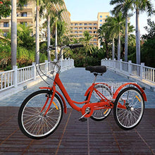 Load image into Gallery viewer, EOSAGA Adult Tricycles Trikes, 7 Speed 26 inch 3-Wheel Bikes Three Wheel Bicycles Cruise Trike with Shopping Basket/Full Assembly Tool for Seniors, Women, Men (Red)