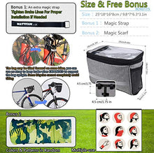Load image into Gallery viewer, MATTISAM Bike Handlebar Bag, Bike Basket with | Mesh Pocket - Cold & Warm Insulation - Reflective Strap - Touchable Transparent Phone Pouch | Bicycle Front Bag, Bike Pouch for Cycling, Women, Cruisers