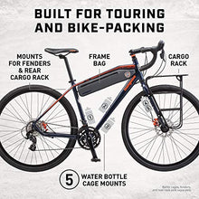 Load image into Gallery viewer, Mongoose Men's Elroy Adventure Bike 700C Wheel Bicycle, Blue, 54cm frame size